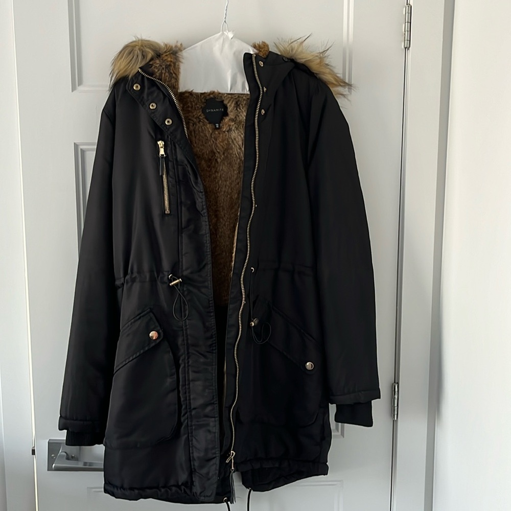 Faux fur winter jacket